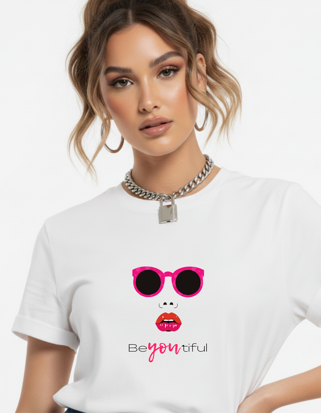 Women's White Graphic T-Shirt – Stylish Casual Tee | Ademode