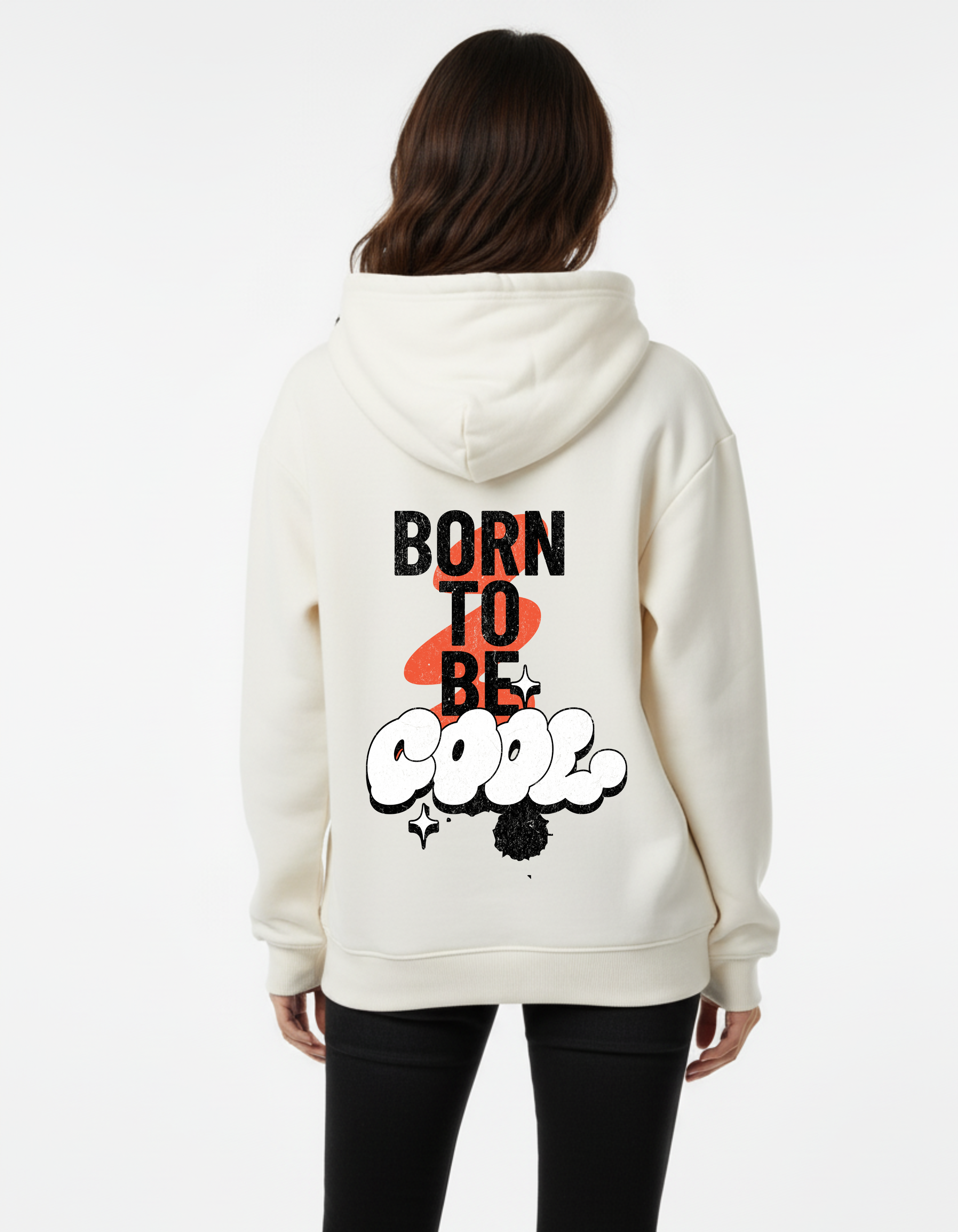 ADEMODE “Born To Be Cool” Oversized Hoodie – Unisex Streetwear