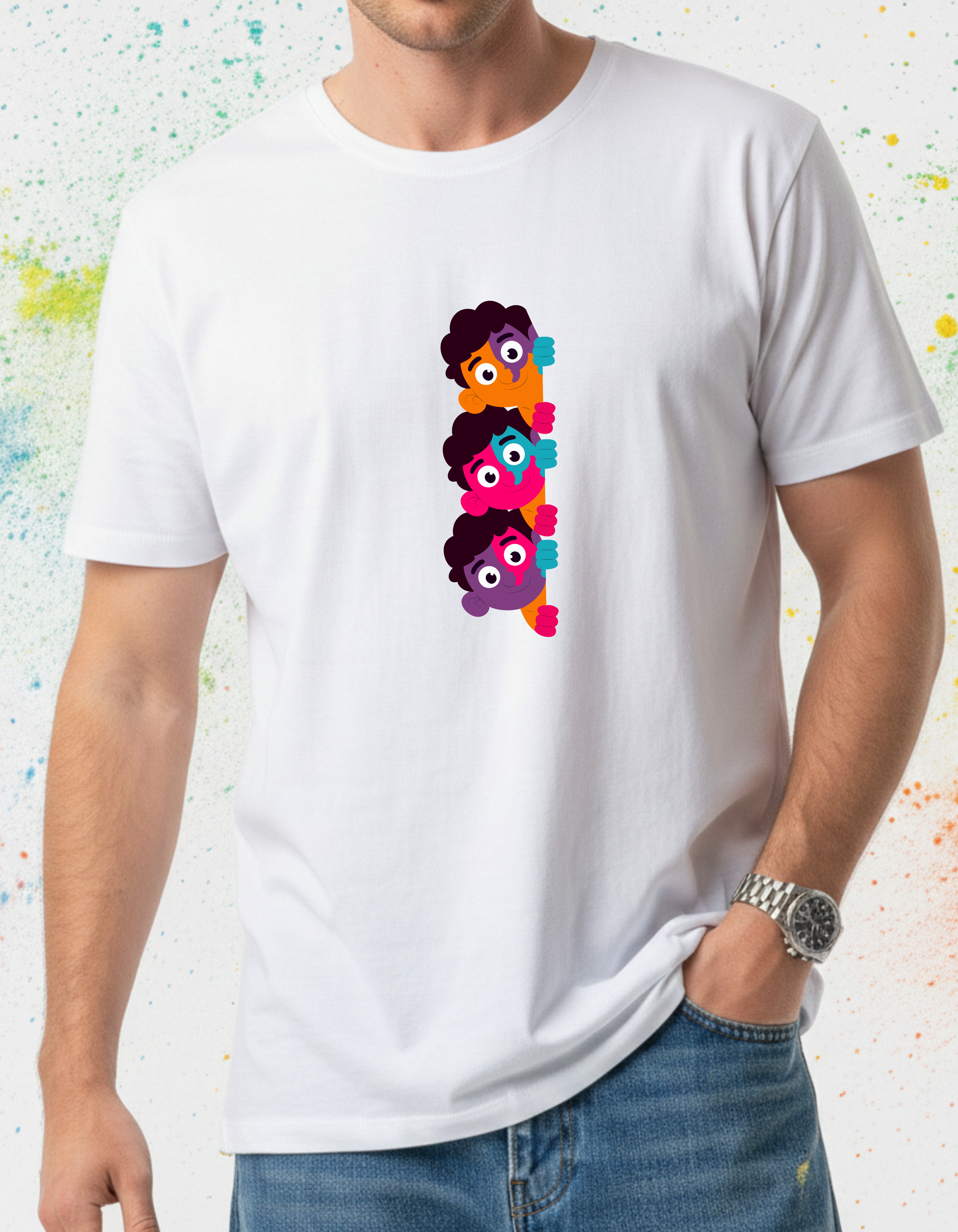 Unisex Regular Fit Holi Graphic T-Shirt – Premium Breathable Cotton | ADEMODE