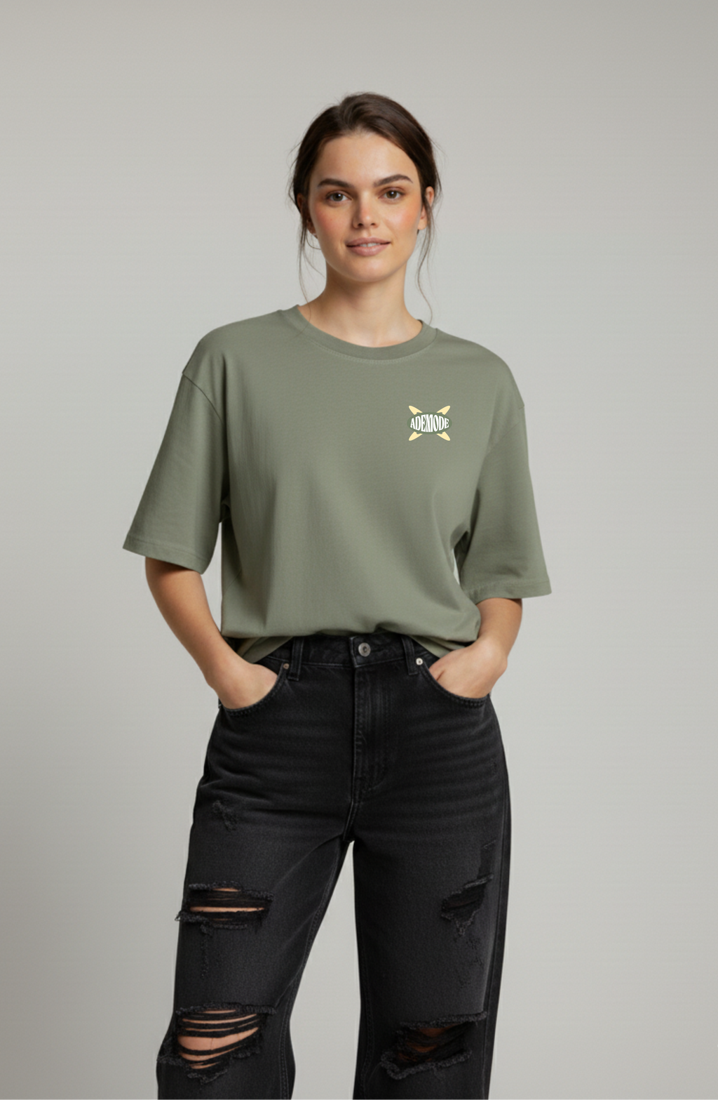Lunar Vault Oversized Tee | Sage Ascent Streetwear
