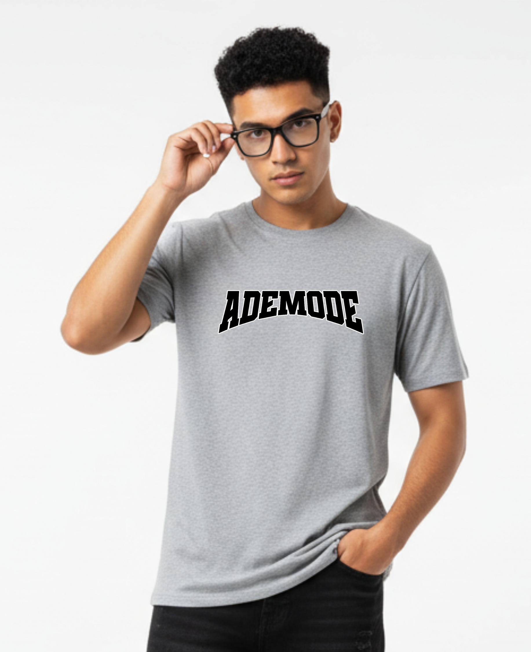 ADEMODE Classic Melange Tee | Regular Fit Core Staple