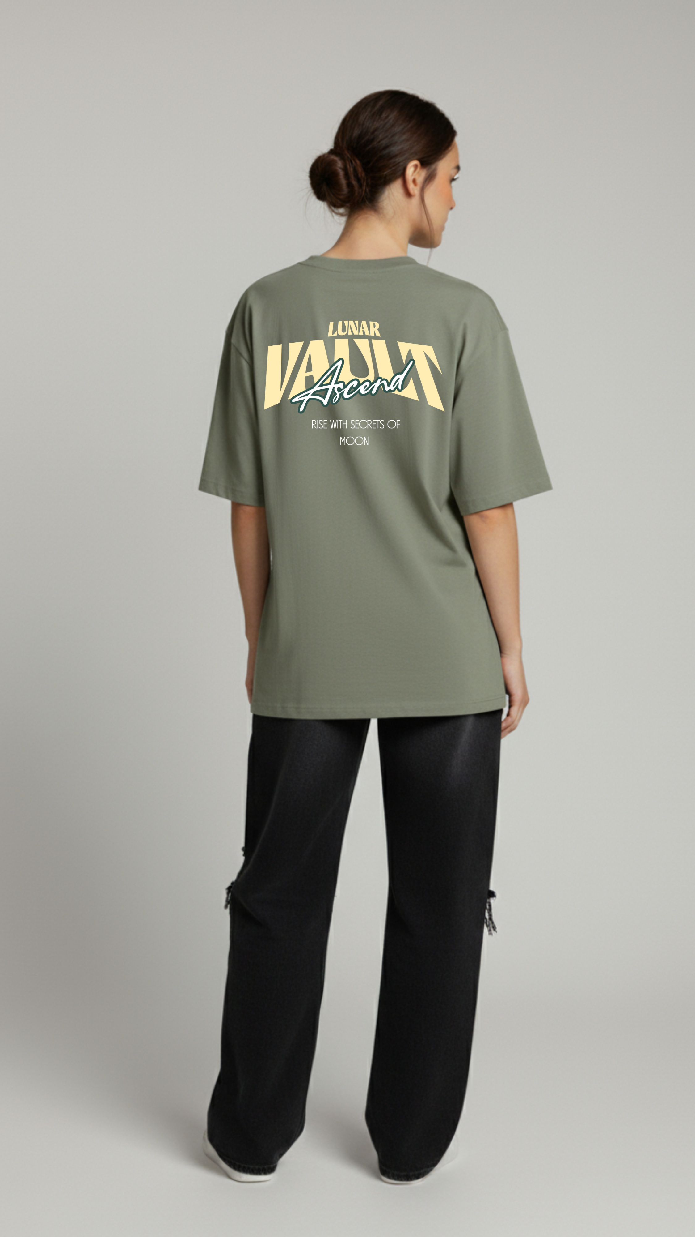 Lunar Vault Oversized Tee | Sage Ascent Streetwear