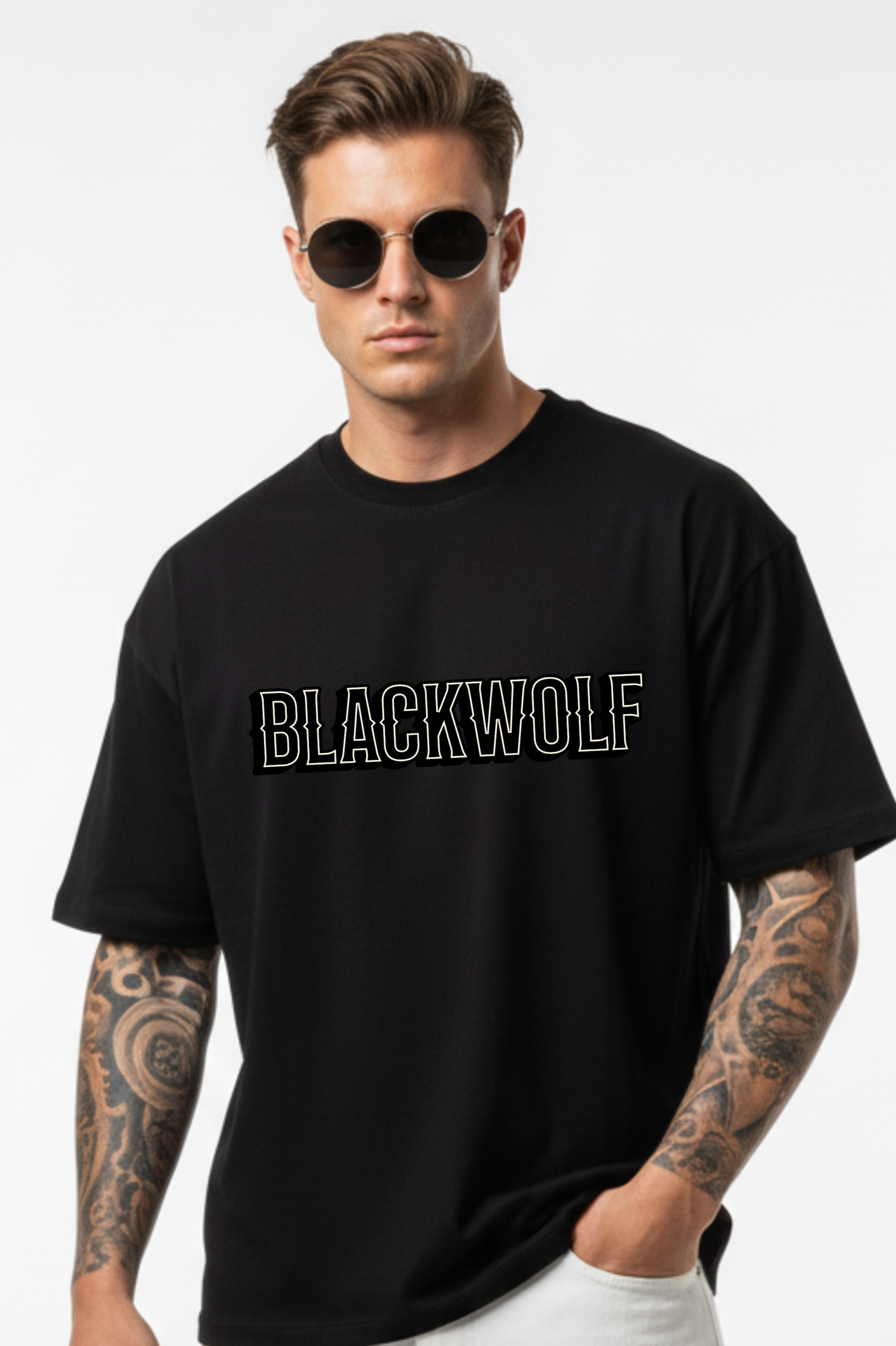 Blackwolf T-Shirt | Oversized Streetwear Back Print