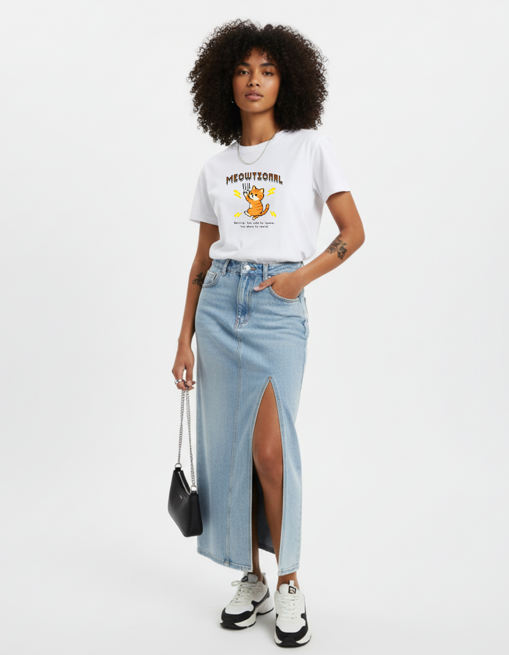 The Purrfect Tee | Meowtional Cat Print