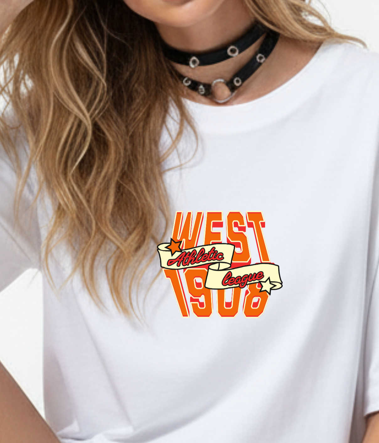 West Athletic League Graphic T-Shirt | White Vintage Tee