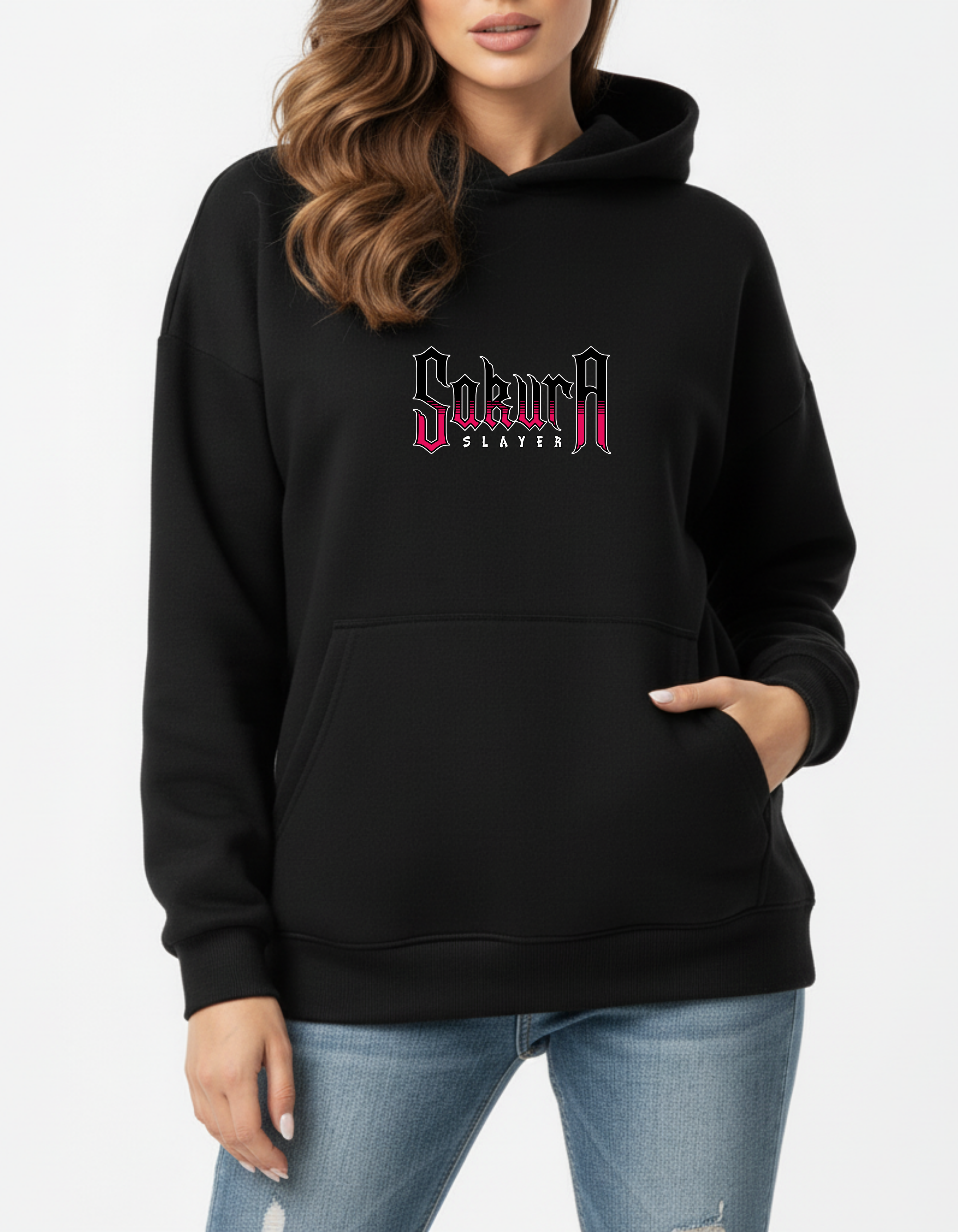 Sakura Slayer Hoodie | Anime Ninja Streetwear