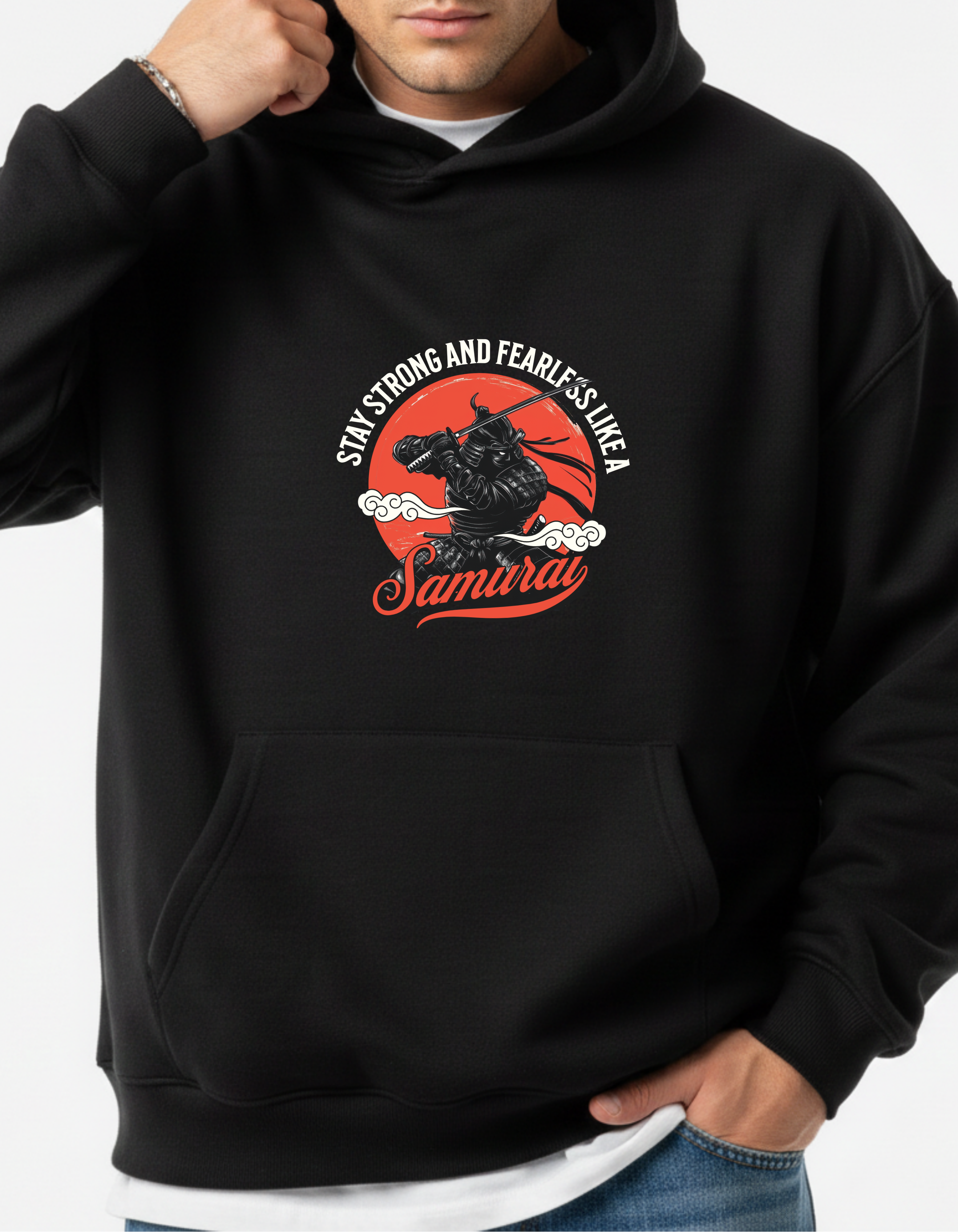 Samurai Anime Hoodie for Men | Warrior Street Style
