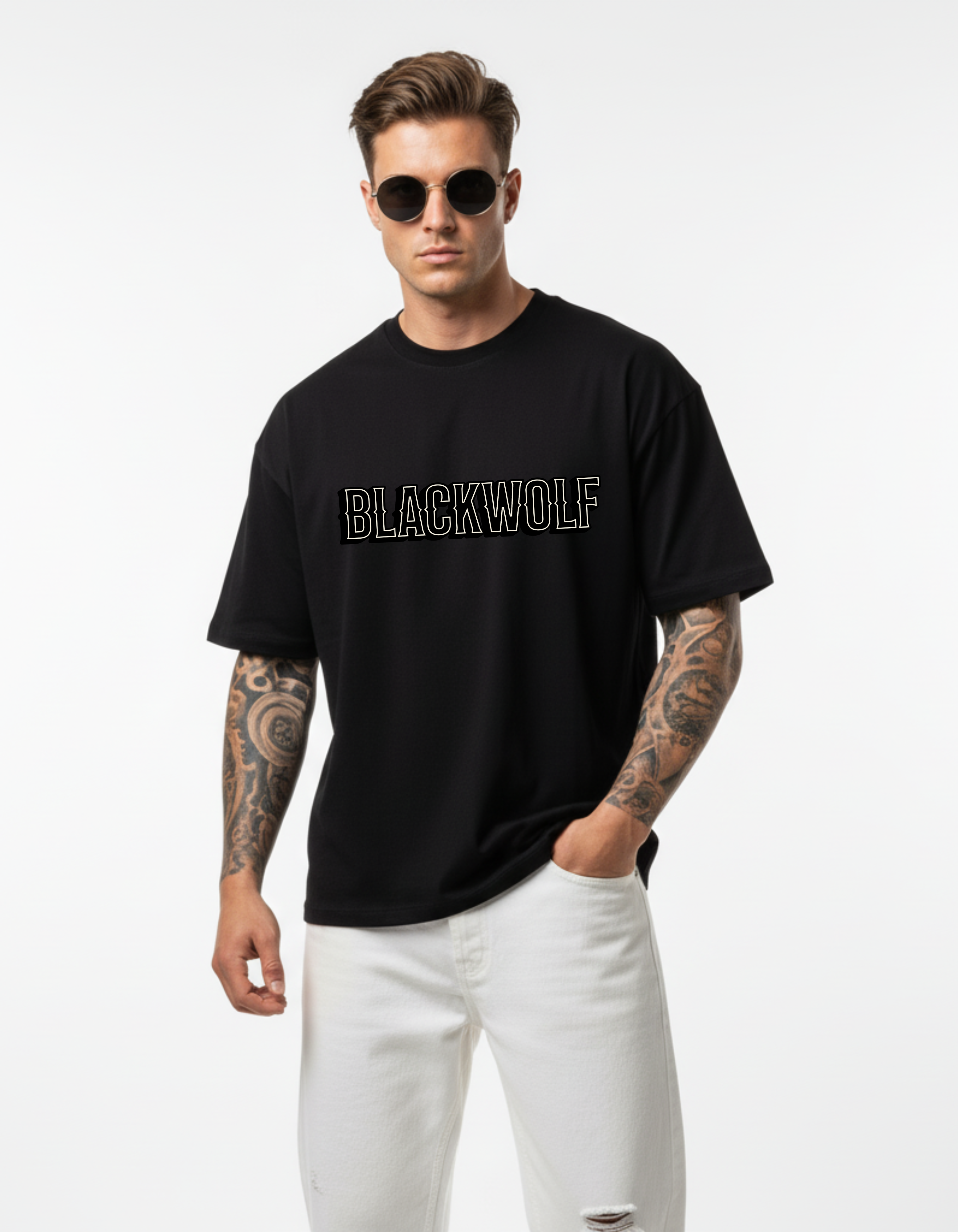 Blackwolf T-Shirt | Oversized Streetwear Back Print