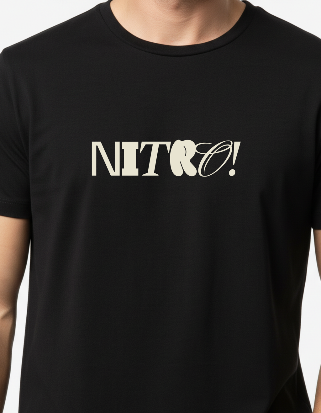 NITRO! Black Graphic T-Shirt for Men | Premium Streetwear – Ademode
