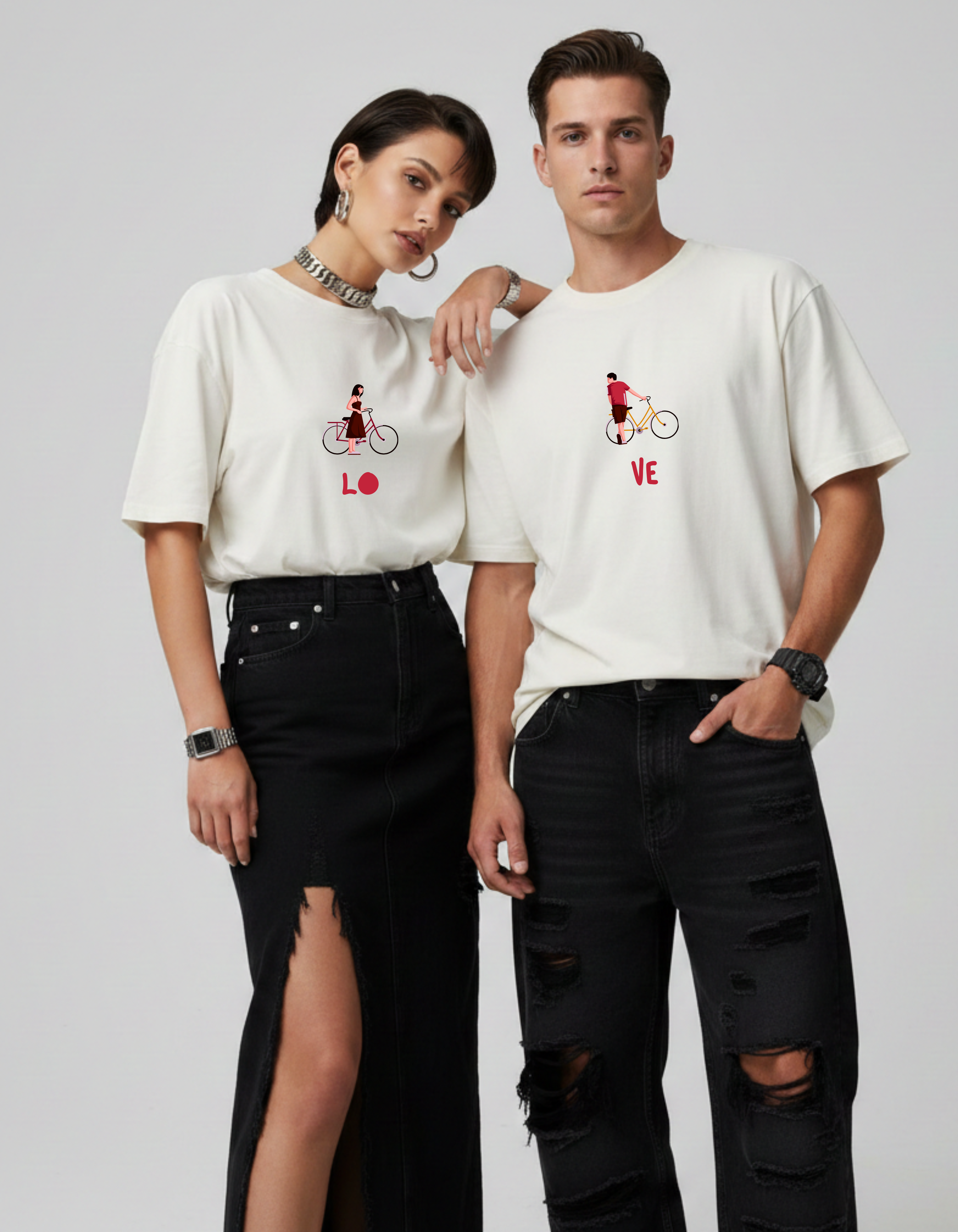 LO VE Matching Couple T-Shirts | Couple Love Tees