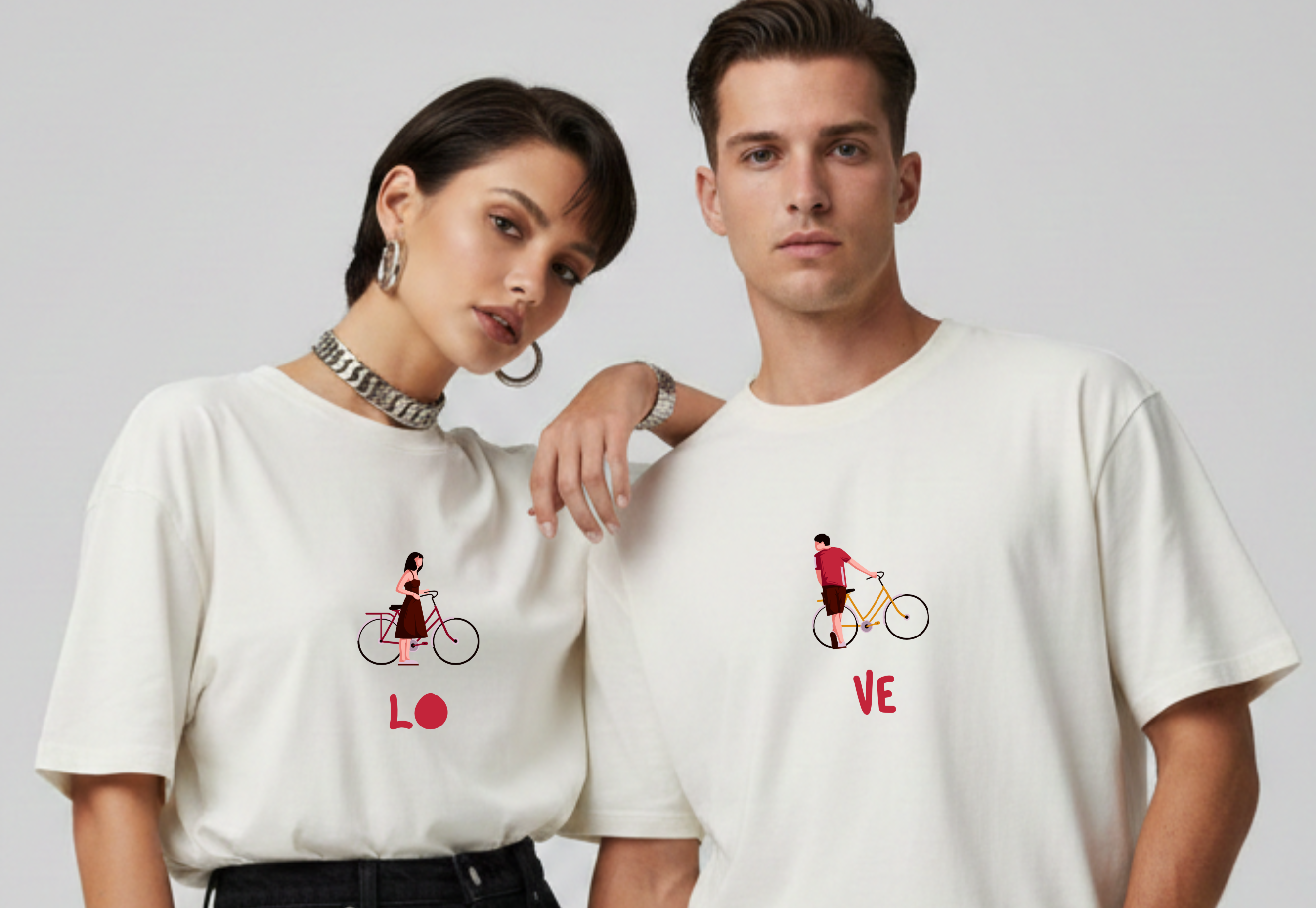 LO VE Matching Couple T-Shirts | Couple Love Tees